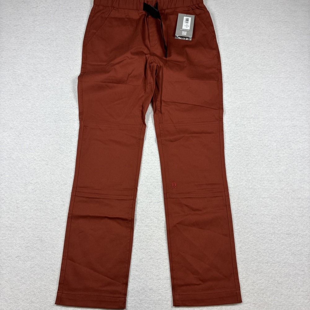 Bearded Goat Womens Pants Size M Frontier Rust Red Belted Hiking 32x28" New